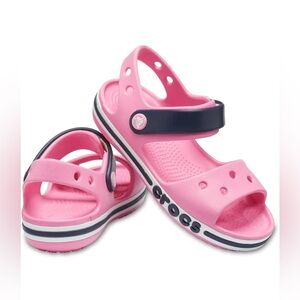 CROCS Pink and Navy Blue Sandals with  Strap